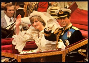 T.R.H. Prince and Princess of Wales in open Landau St. Paul's Cathedral ~ Cont'l