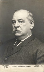 Grover Cleveland Portrait Rotograph Series A5 Real Photo Vintage Postcard