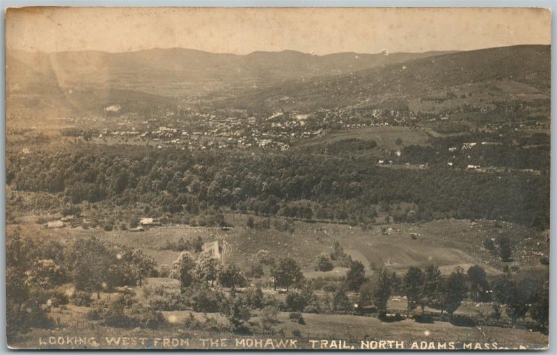 NORTH ADAMS MA from MOHAWK TRAIL ANTIQUE REAL PHOTO POSTCARD RPPC