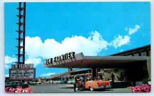 LAS VEGAS, NV Nevada ~  Crash Corrigan at NEW FRONTIER HOTEL c1956 Car Postcard