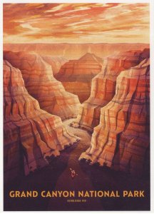 Grand Canyon National Park Canoe Boat at Red Rock Gorge USA Postcard