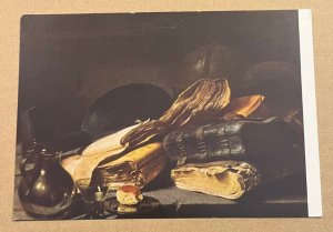 UNUSED POSTCARD - STILL LIFE WITH OLD BOOKS - REMBRANDT
