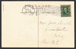 Easter Rabbit with Yellow Ribbon Cabbage Turnip Carrot Postcard