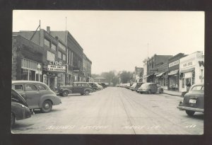 RPPC MANLY IOWA DOWNTOWN STREET SCENE OLD CARS REAL PHOTO POSTCARD