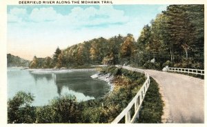 Vintage Postcard 1920's Deerfield River Along The Mohawk Trail Massachusetts MA