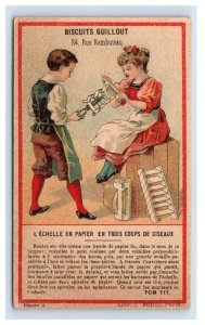 1880s French Biscuits Guillout Nouveau Dessert Chocolate Science Trick Game F158
