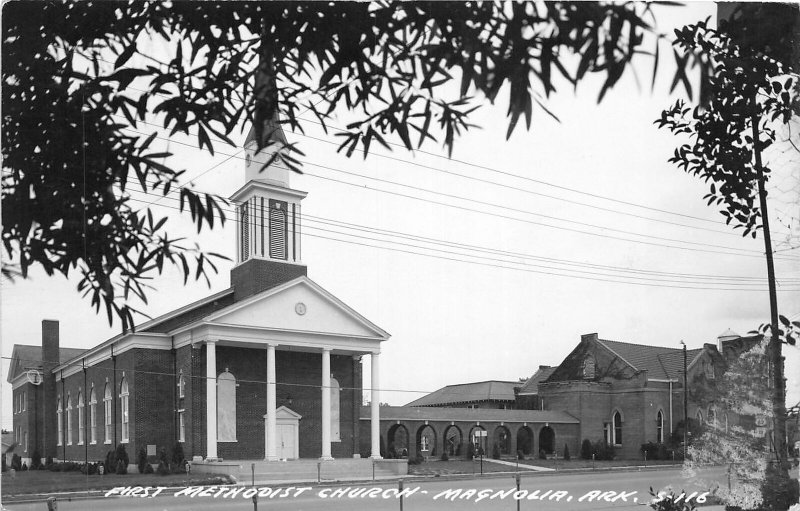 J46/ Magnolia Arkansas RPPC Postcard c1950s First Methodist Church 89