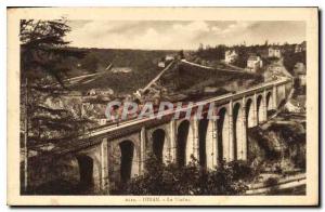 Old Postcard Dinan Viaduct