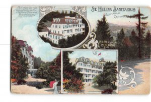 Sanitarium California CA Creased Postcard 1907-1915 St. Helena Sanitarium Views