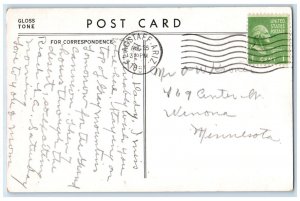1951 Mule Pulling Wagon Travelin Thru Th West Flagstaff Arizona AZ Postcard