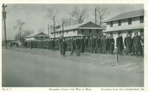 NEW CUMBERLAND PA US ARMY RECRUITING RECEPTION CENTER VINTAGE POSTCARD