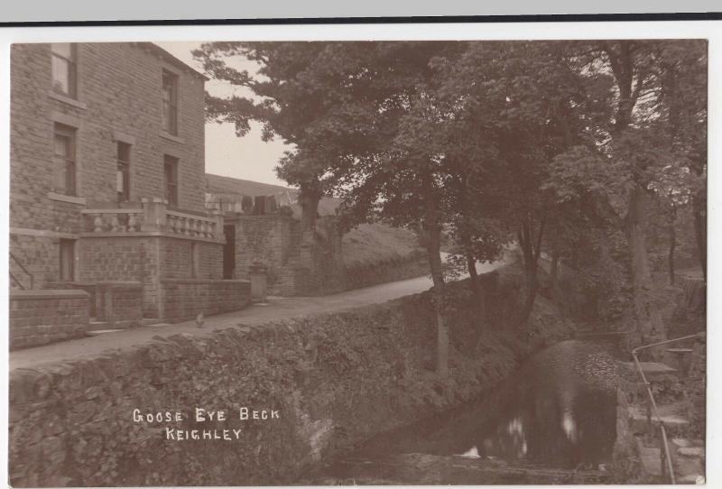 Yorkshire; Keighley, Goose Eye Beck RP PPC, c 1910's