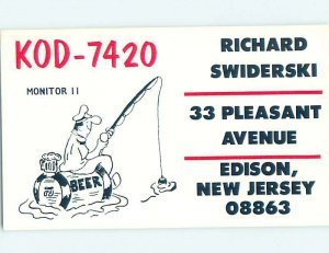 Pre-1980 RADIO CARD - CB HAM OR QSL Edison New Jersey NJ AH0805