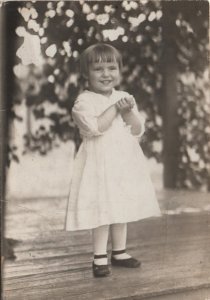 smiling rppc: Emma Louisa, at 26 months