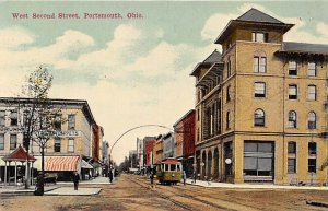 West Second Street Portsmouth, Ohio OH Postcard