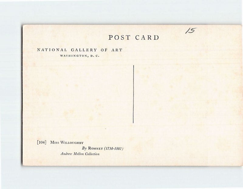 Postcard Miss Willoughby By Romney National Gallery Of Art Washington DC USA