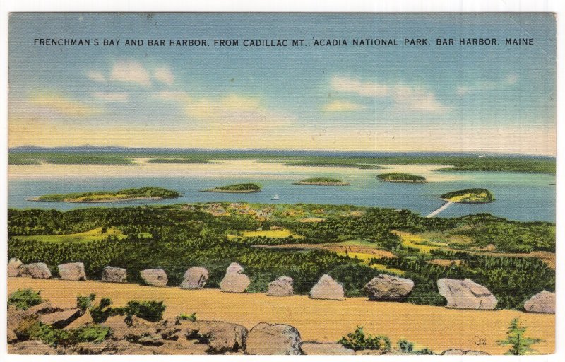 Bar Harbor, Maine, Frenchman's Bay and Bar Harbor, From Cadillac Mt.