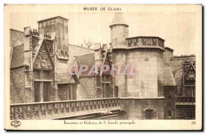 Old Postcard Musee Cluny skylights and gallery of the Main Facade
