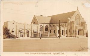 C62/ Baltimore Maryland Md Postcard RPPC Grace Evangelical Lutheran Church c30s