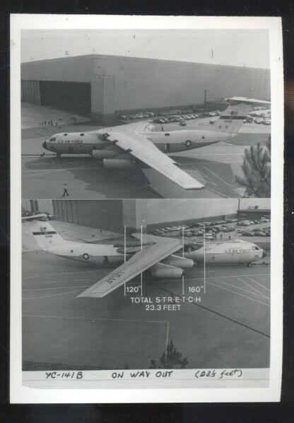 REAL PHOTO UNITED STATES AIR FORCE AIRPLANE YC-141B BOMBER AVIATION PHOTOGRAPH