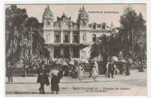 Facade du Casino Les Jardins Monte Carlo Monaco 1910c postcard