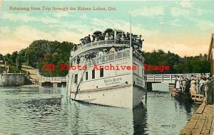 Excursion Steamer Rideau Queen Returing from Trip through the Lakes in Ontario