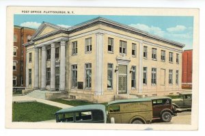 NY - Plattsburgh. Post Office    (crease)