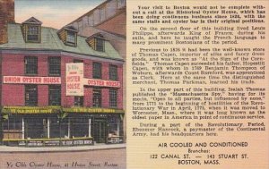 Ye Olde Union Oyster House Restaurant Boston Massachusetts