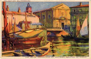 CPA CHATEAUNEUF-les-MARTIGUES LES-MARTIGUES - Town Scene with Boats (1258944)