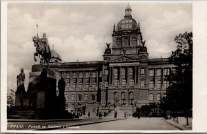 Czech Republic Prague King Wenzels Statue Museum Praha RPPC 09.77