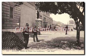 Old Postcard Monaco Entree Du Palais The Carabinieri