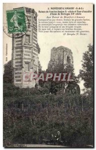 Old Postcard Montfort l & # 39amaury Ruins of & # 39ancien keep and tower & #...