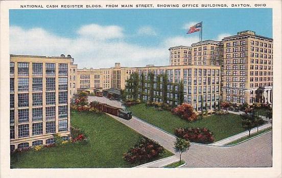 Ohio Dayton National Cash Register Buildings From Main Street Showing Office ...