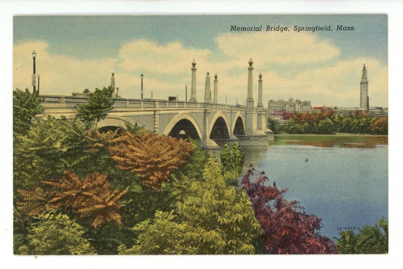 MA - Springfield. Hampden County Memorial Bridge, Connecticut River