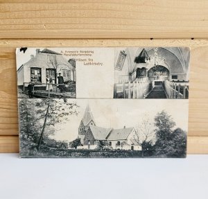 Denmark Topography Flensburg Germany Antique Postcard c1910s 3.5 x 5.5