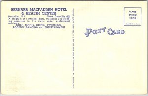 Bernarr Macfadden Hotel and Health Center Dansville New York NY Postcard