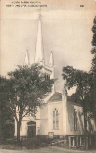 Vintage North Parish Church North Andover  Mass MA VTG P103 