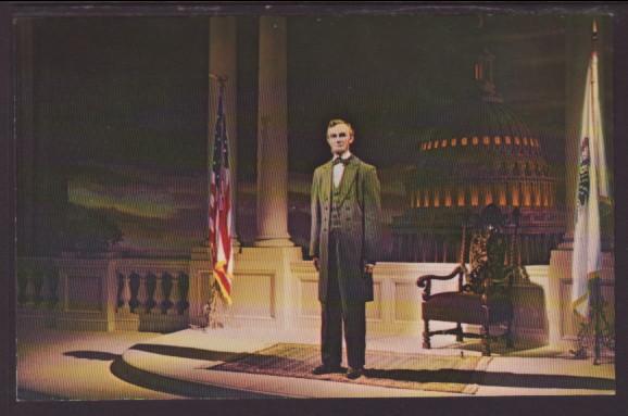 Mr Lincoln,Disneyland Postcard 