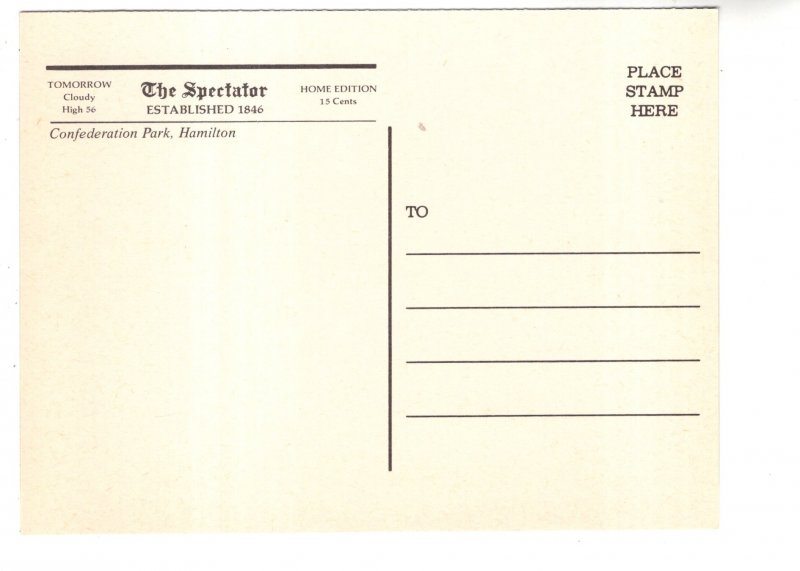 Confederation Park,  Hamilton, Ontario, The Spectator Newspaper