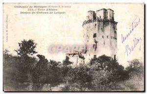 Old Postcard Tower Elven Dungeon Chateau Largoët