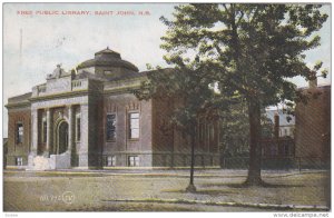 SAINT JOHN, New Brunswick, Canada, PU-1934; Free Public Library