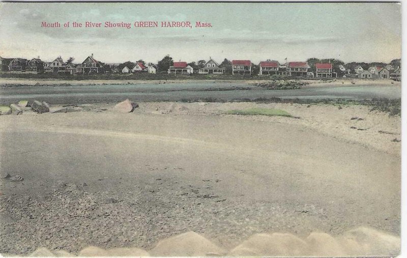 1907-1915 Mouth of the River Showing Green Harbor, Mass.. Postcard