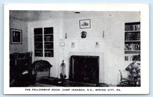 SPRING CITY, PA Pennsylvania ~ Fellowship Room CAMP INNABAH 1947 Postcard