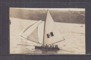 AUSTRALIA, c1910 ppc. Yacht, Flag ? on Sails, unused.