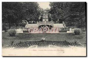 Old Postcard Dijon Cascade Water the Garden Place Darcy
