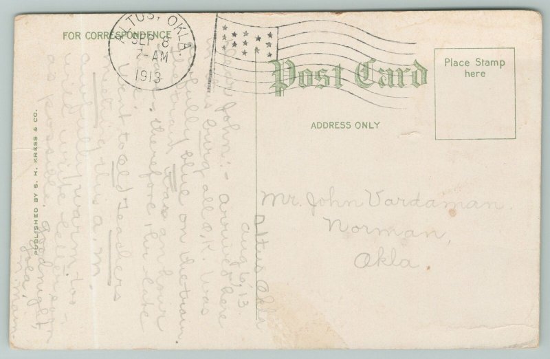 Oklahoma City~Entering Wheeler Park~c1910 Postcard