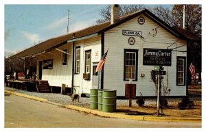 Postcard TRAIN STATION SCENE Plains Georgia GA AS0795