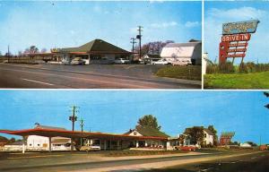 Columbus OH George's Drive In Restaurant Golf Driving Range Old Cars Postcard 