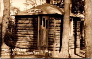 Real Photo Postcard The Log Cabin Maryland in North Kennebunkport, Maine
