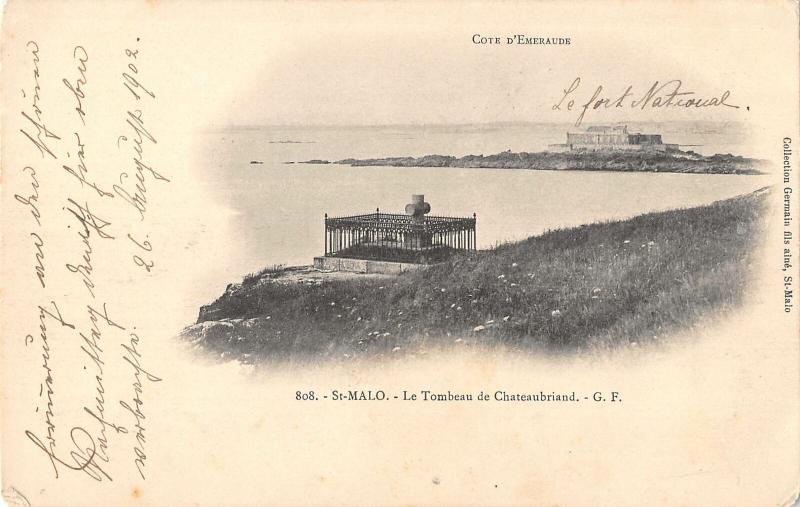 B105670 France St Malo Le Tombeau de Chateaubriand Castle